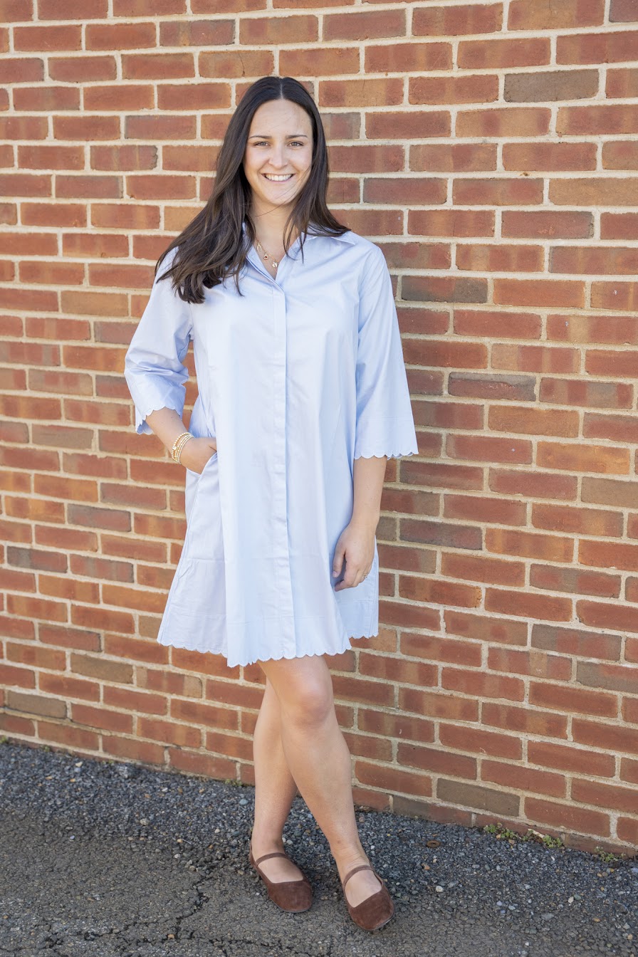 The Scalloped Shirt Dress