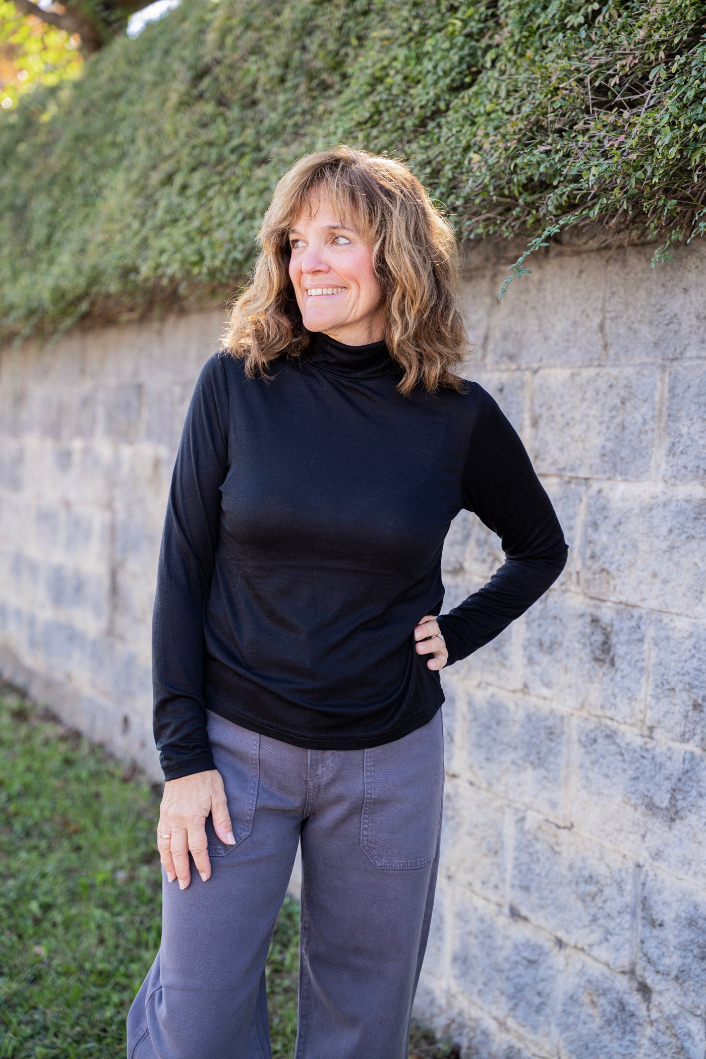 Charcoal High Rise Utility Wide Leg