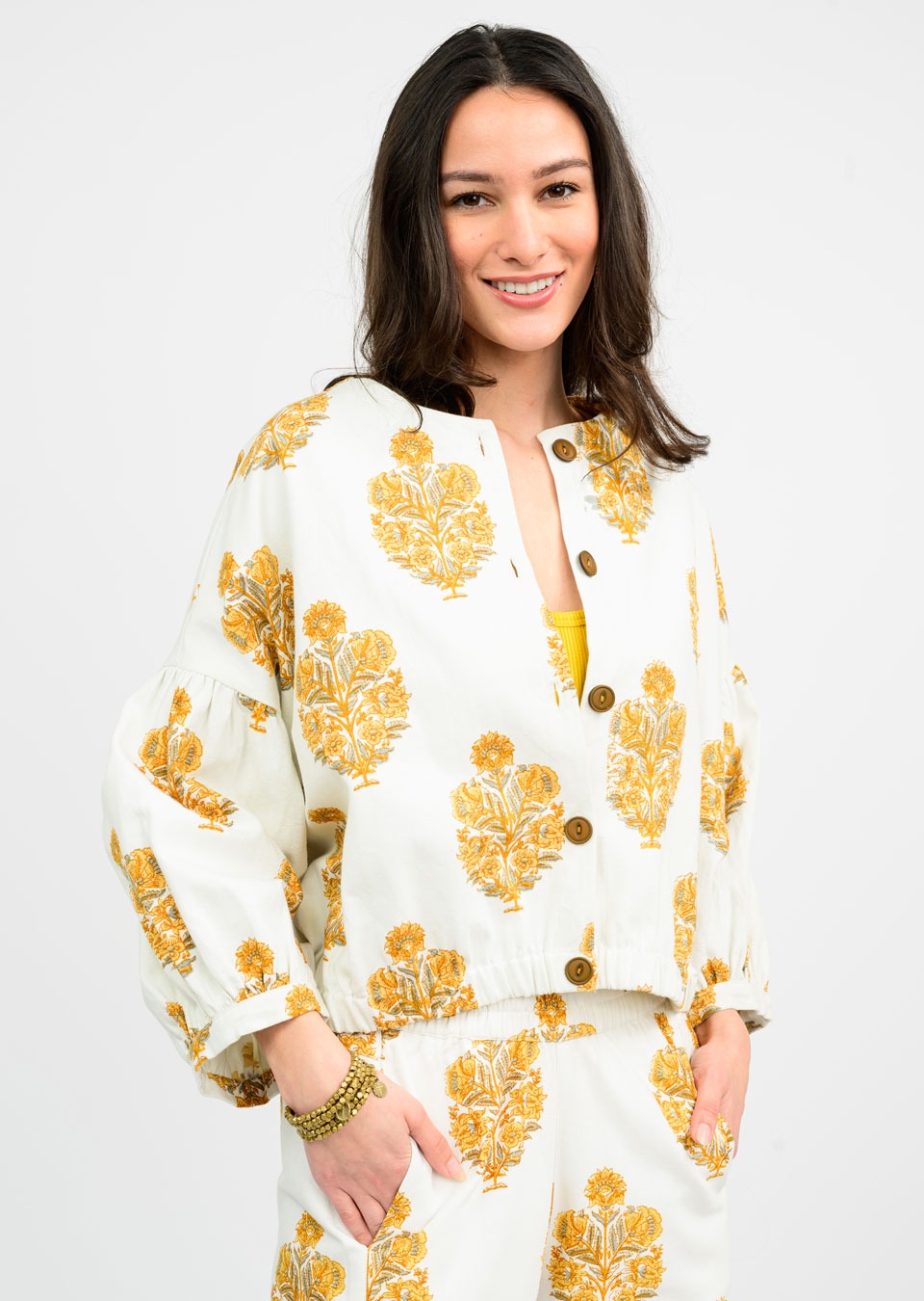 The Brynn Block Print Top