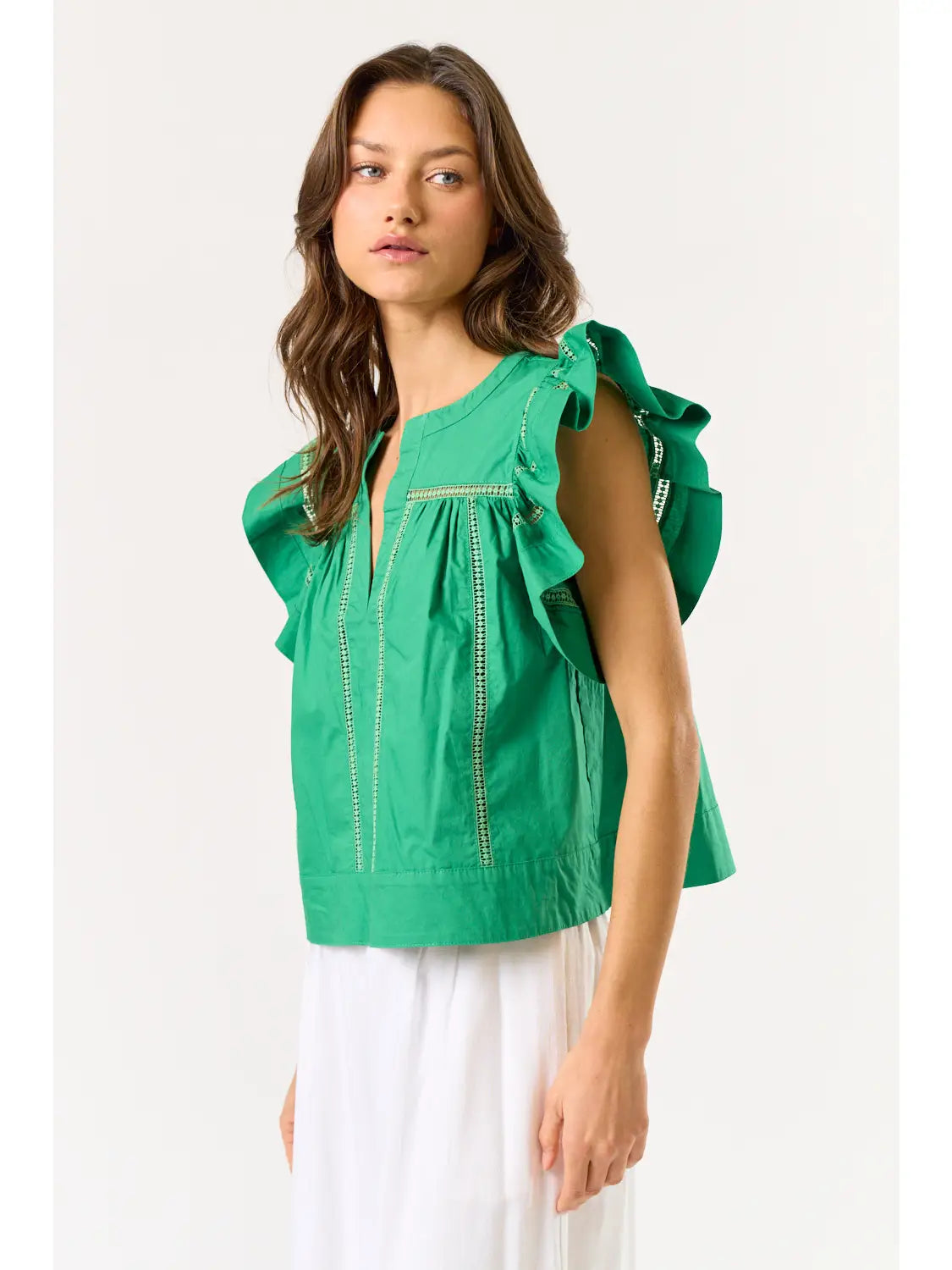 Going Green Ruffle Top