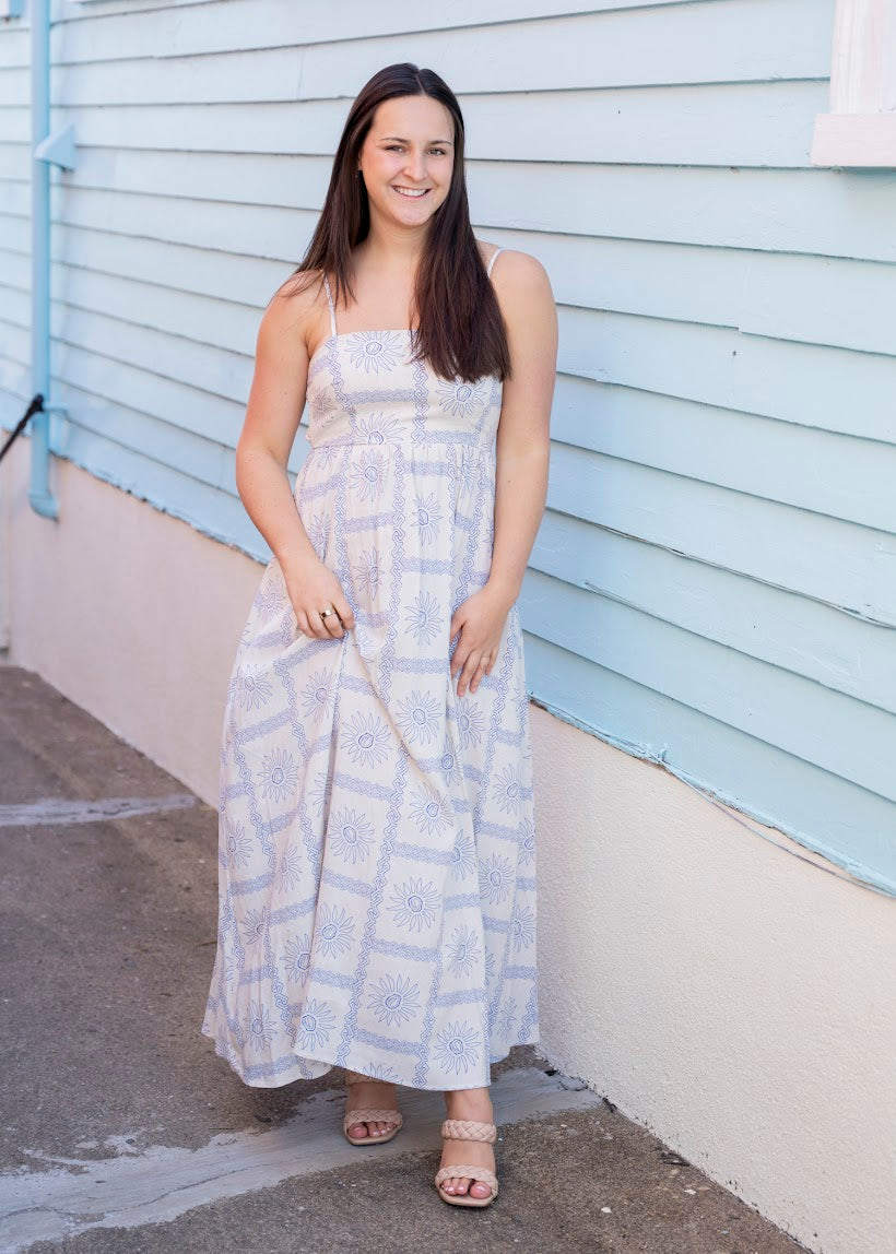 Mediterranean Glow Maxi Dress