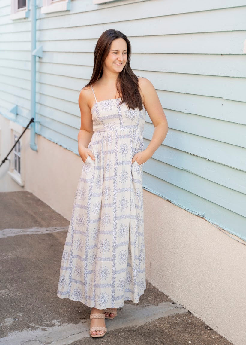 Mediterranean Glow Maxi Dress
