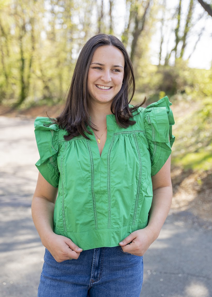Going Green Ruffle Top