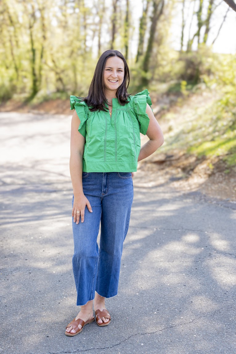 Going Green Ruffle Top