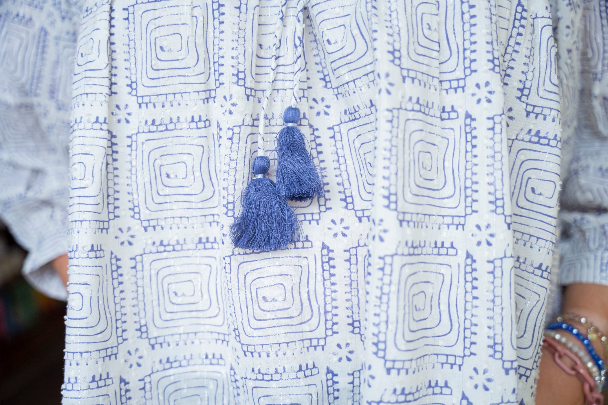 The Maze Block Print Top