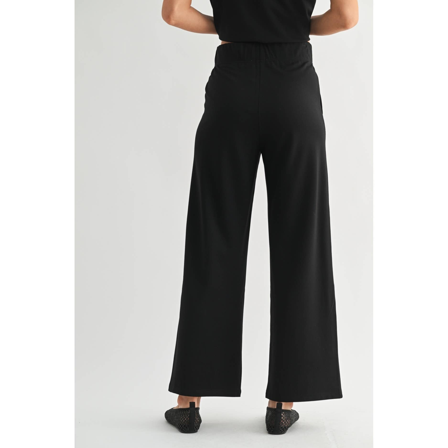 Sally Wide Leg Ponte Knit Pants