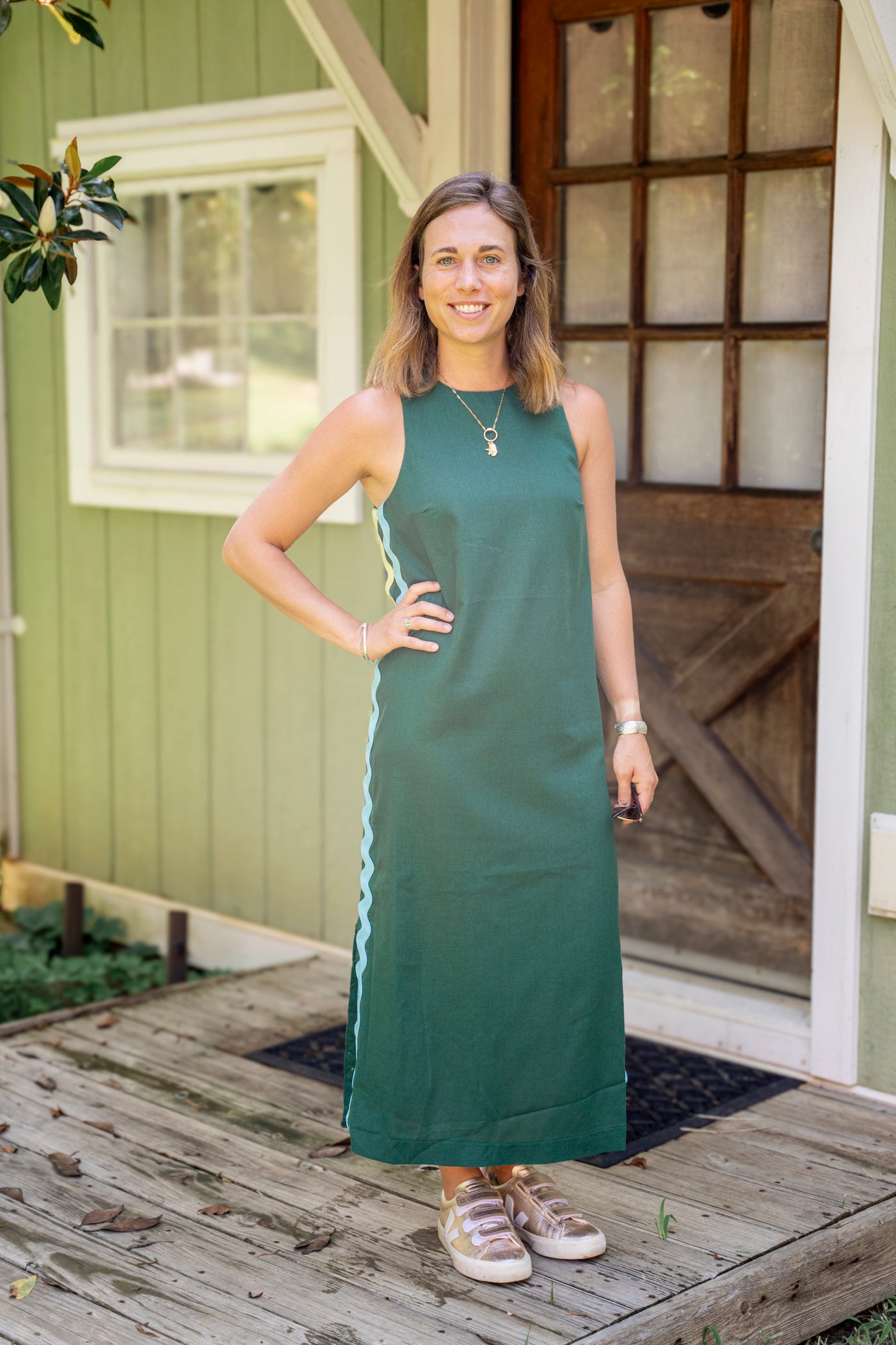 The Green Ric Rac Midi Dress