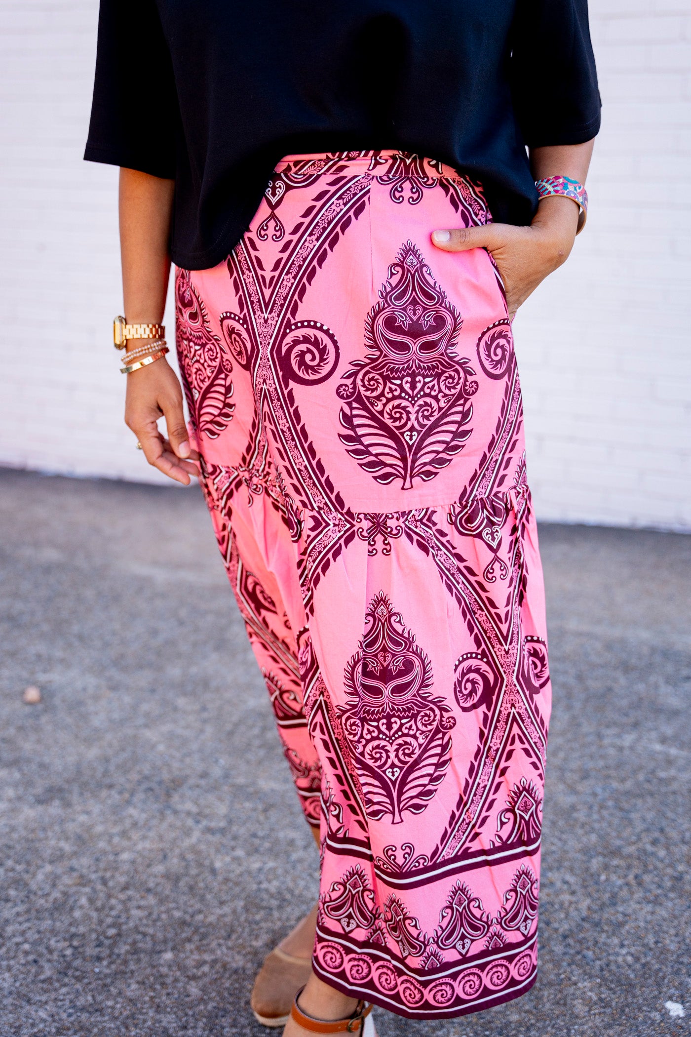 The Ada Skirt in Salmon