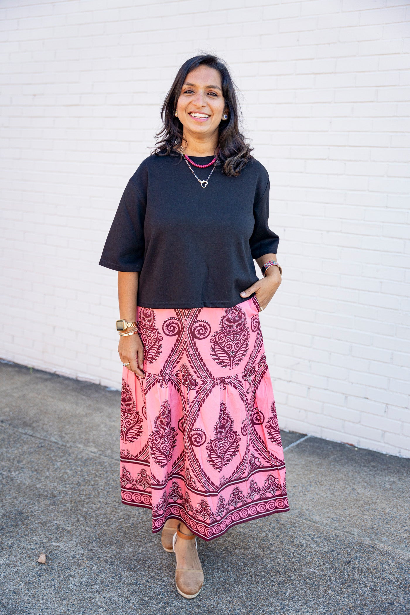 The Ada Skirt in Salmon