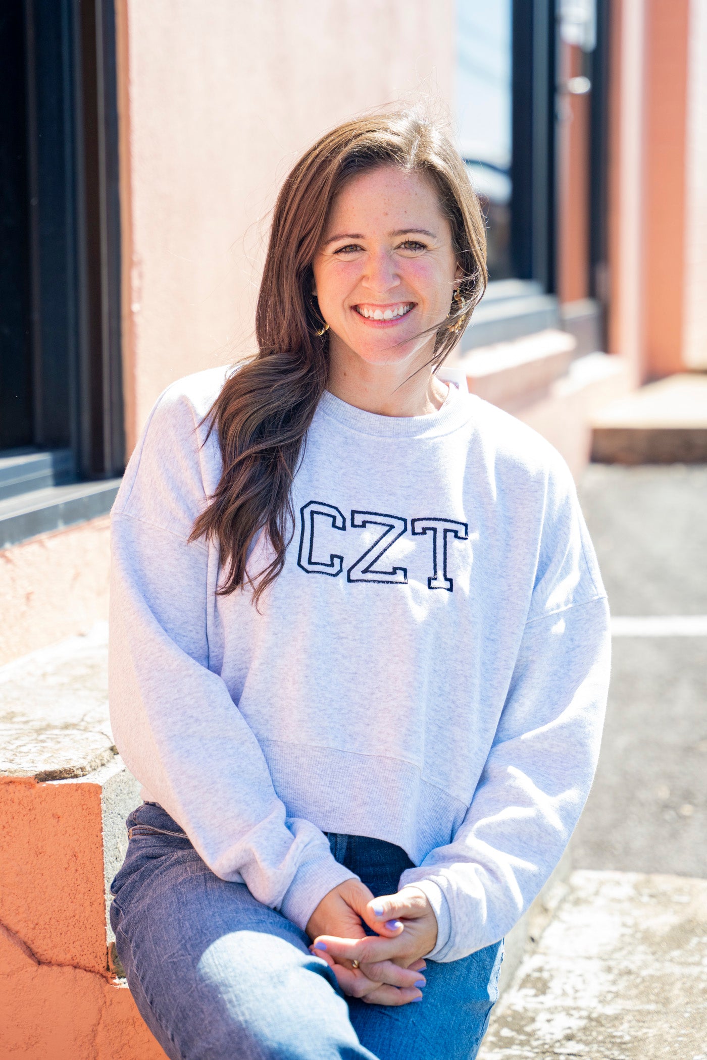 CZT Grey Cropped Sweatshirt