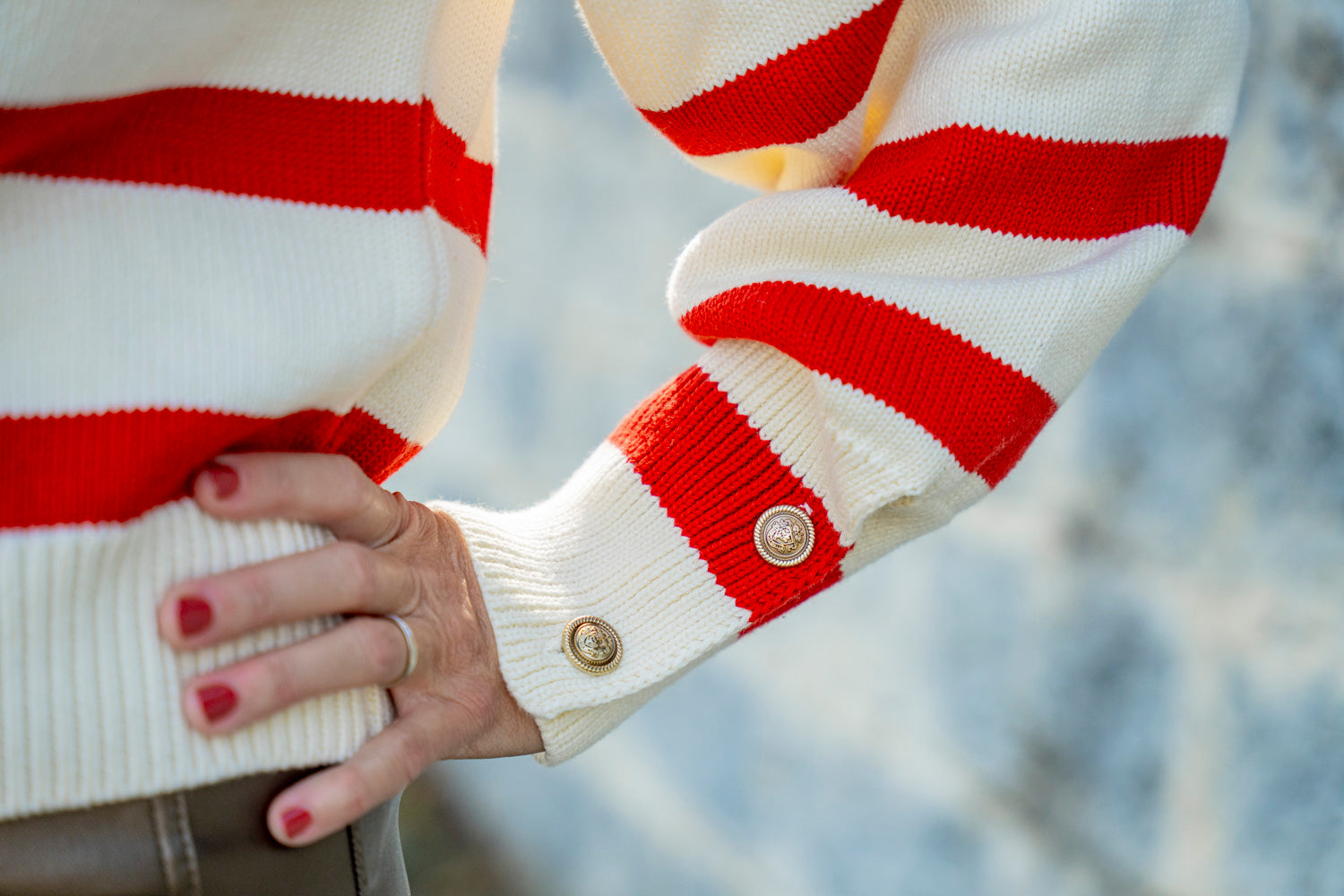 Striped Raglan Cardigan