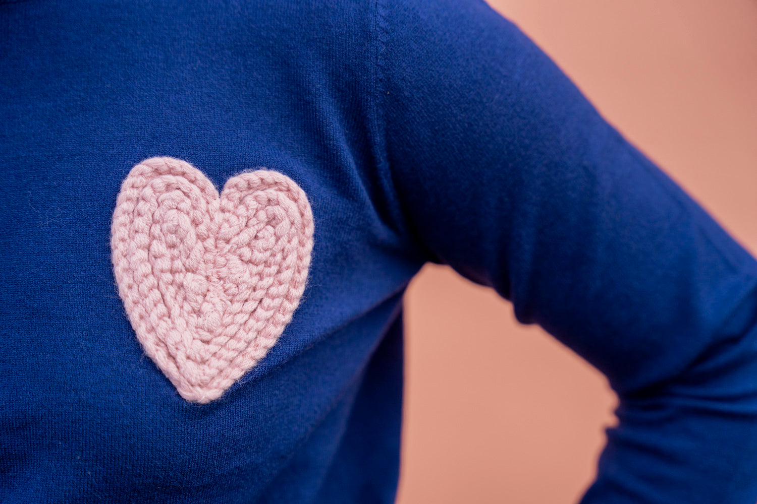 Cora Navy Sweater with Heart