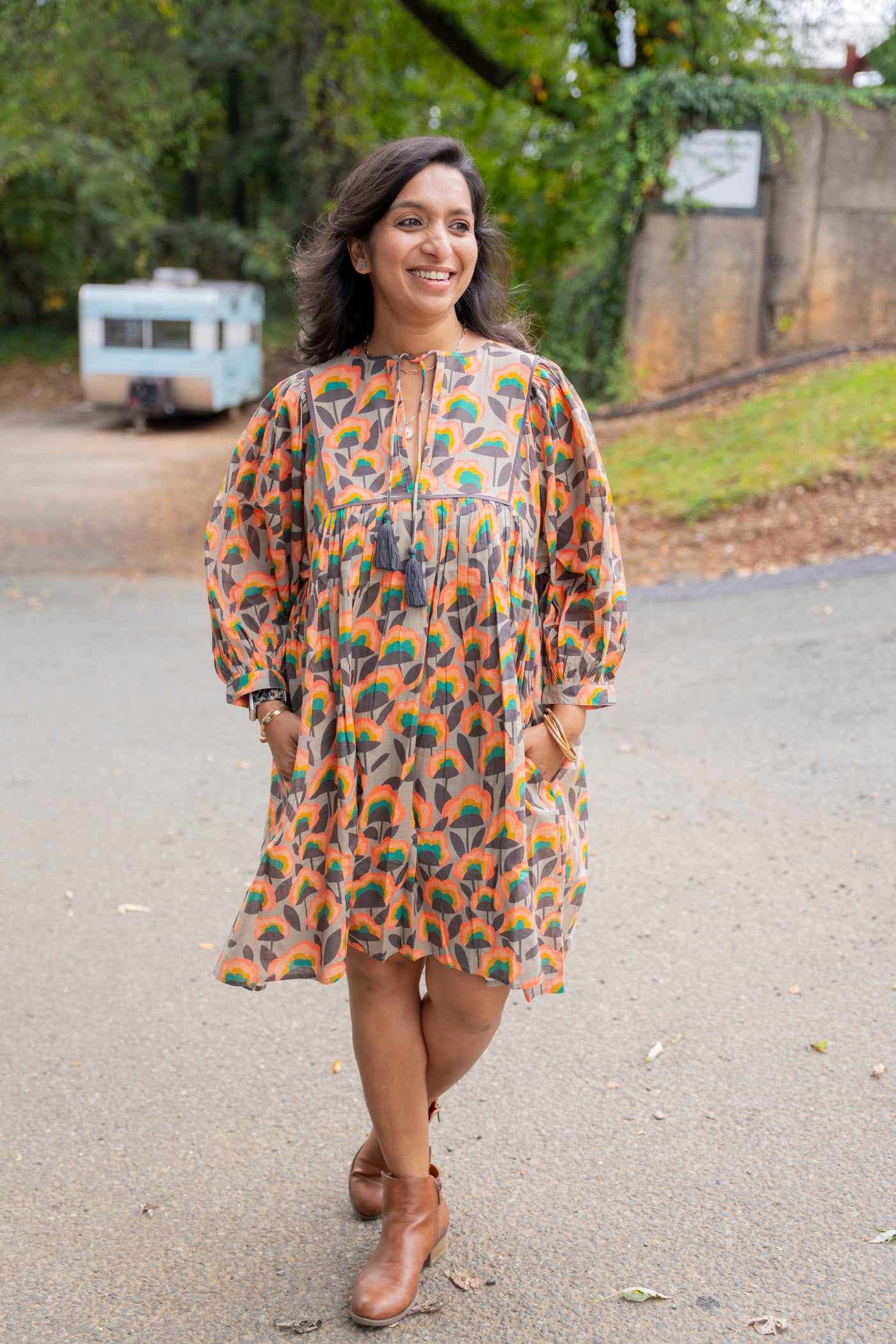 Crazy Blooms Mini Dress
