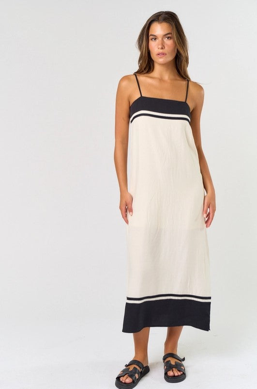 The B&W Colorblock Midi Dress