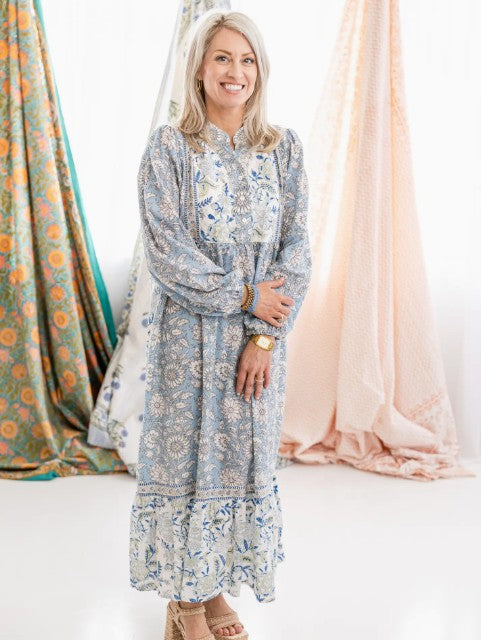 The Garden Estate Block Print Dress