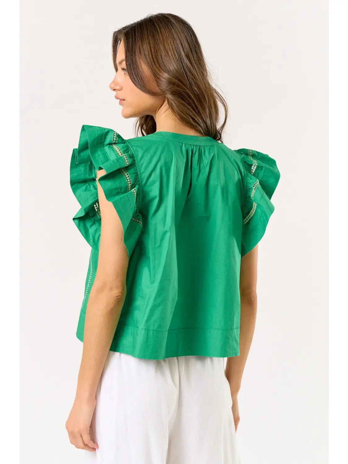 Going Green Ruffle Top