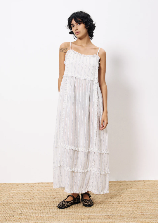 Clio striped maxi dress