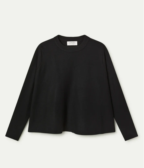 Nina Flared Black Sweater