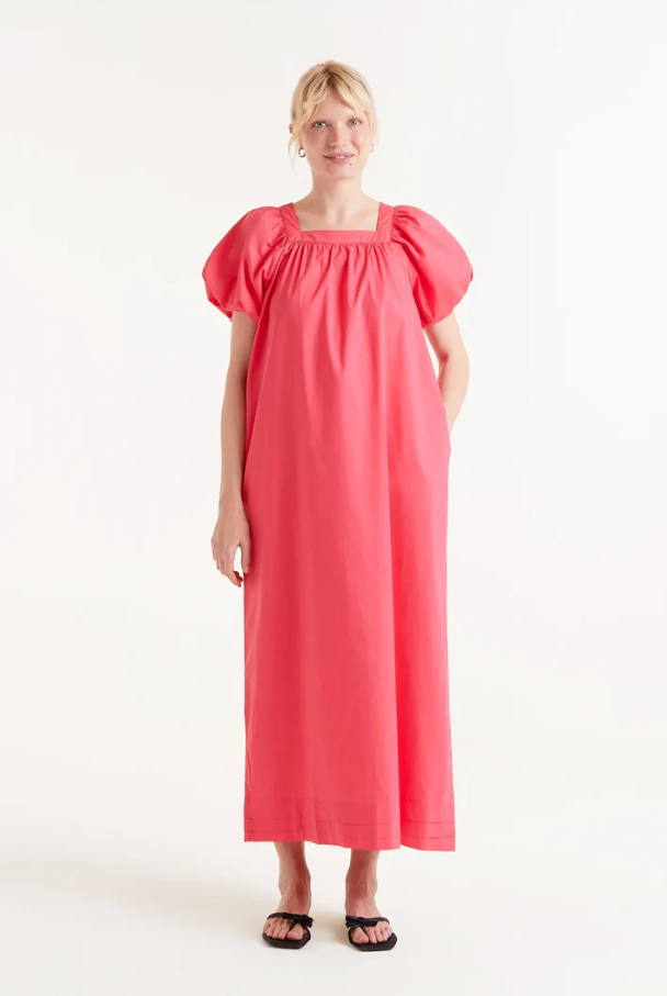 Fuschia poplin dress