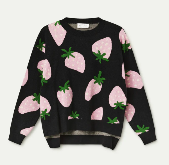 Strawberry Print Sweater