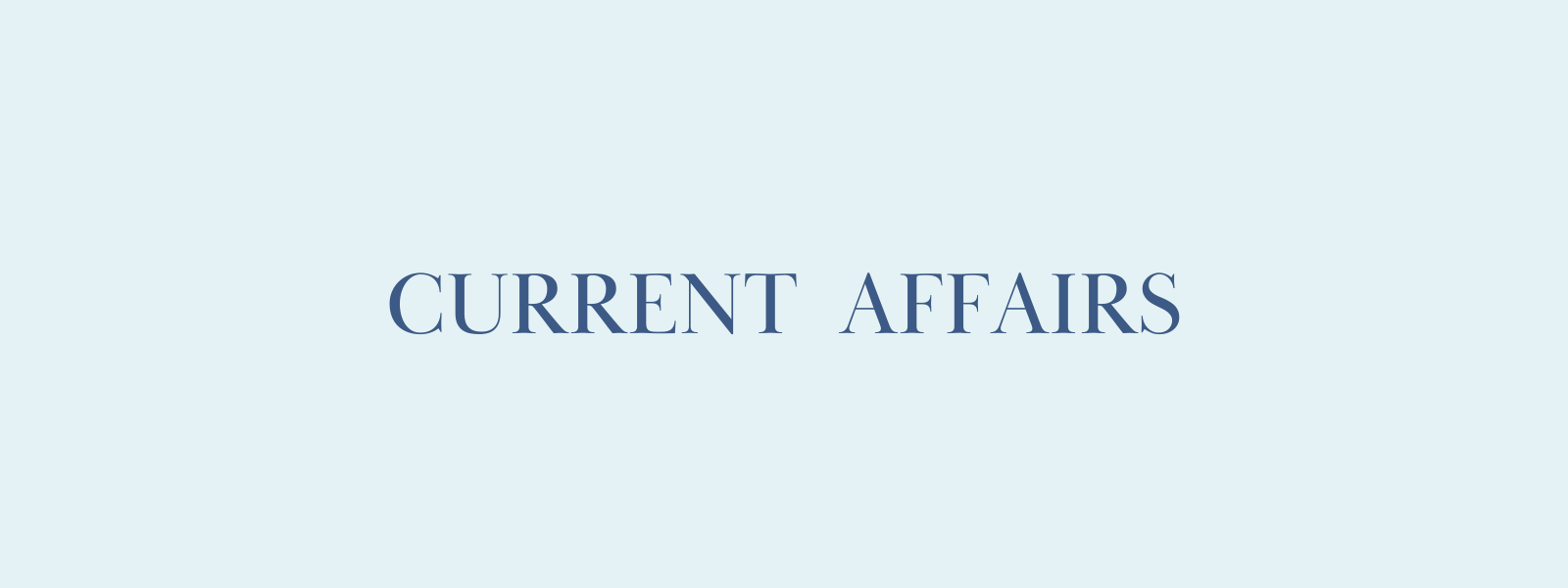 Current Affairs