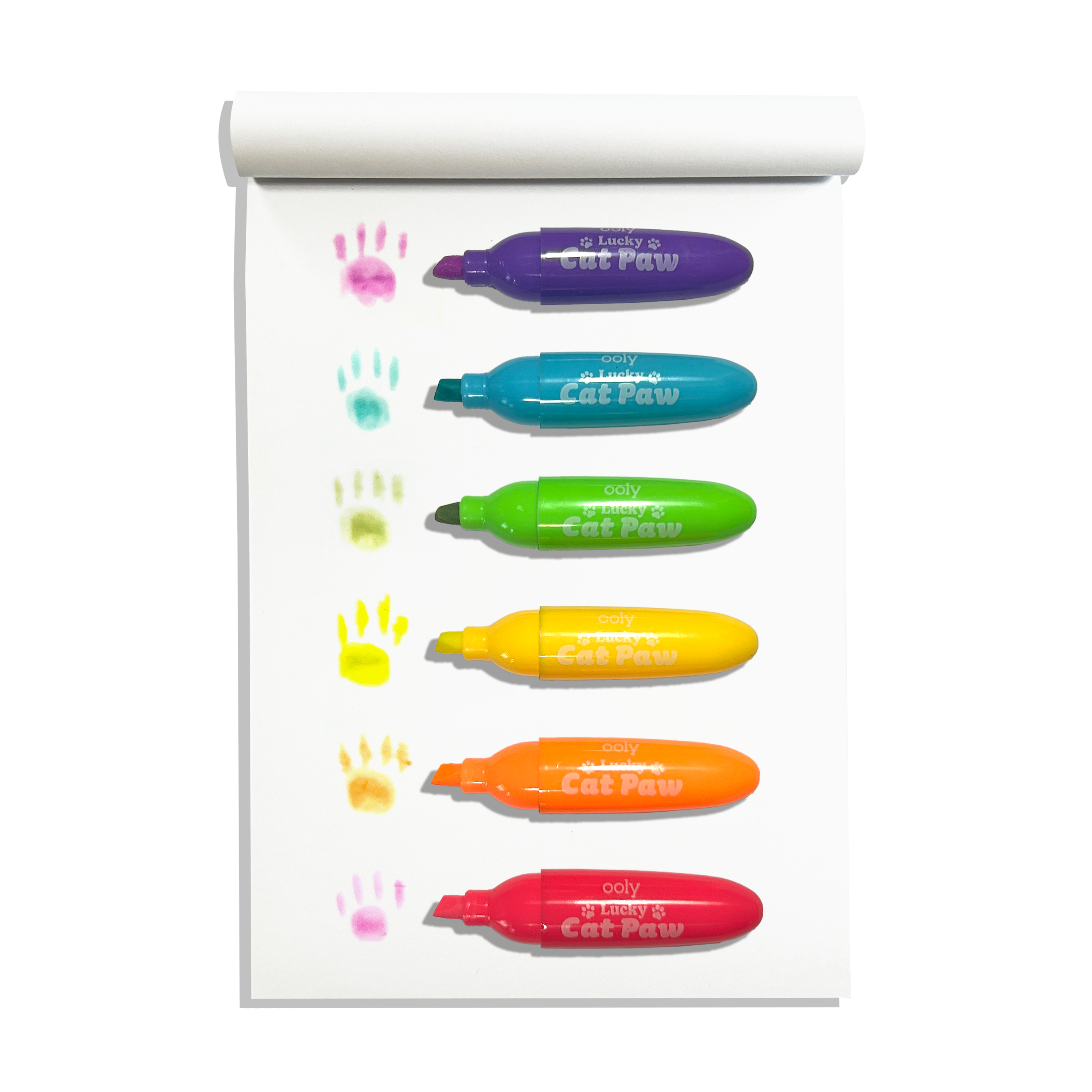 Lucky Cat Paw: Neon Highlighters - Berry Scent (Set of 6)