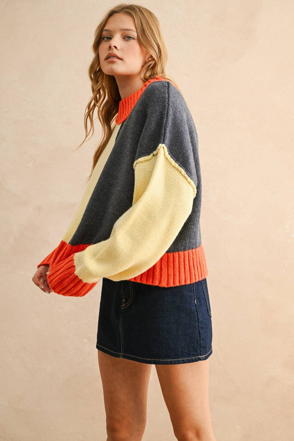 Gwen Color Block Sweater