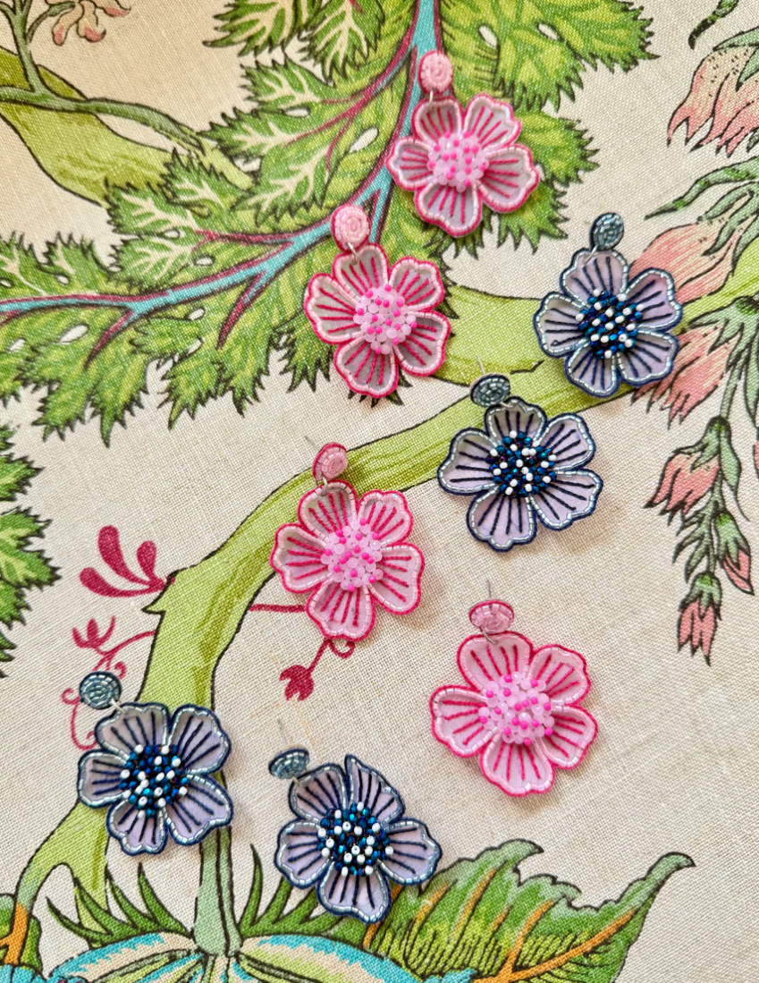 Spring Bloom Earrings in Pink