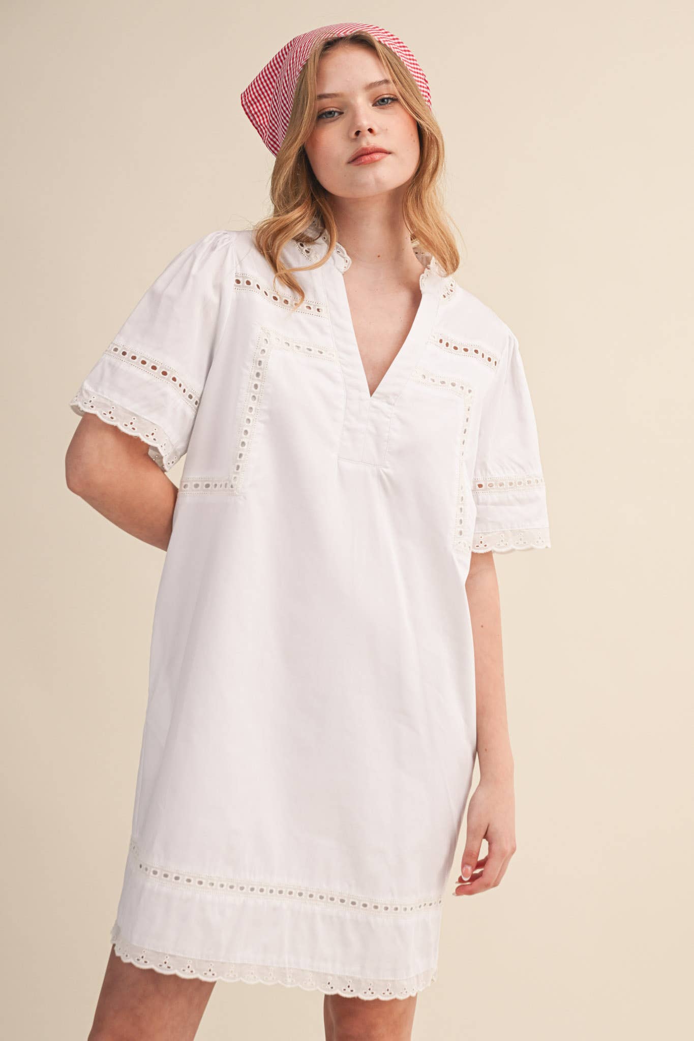 The Lace Trim Tunic Dress