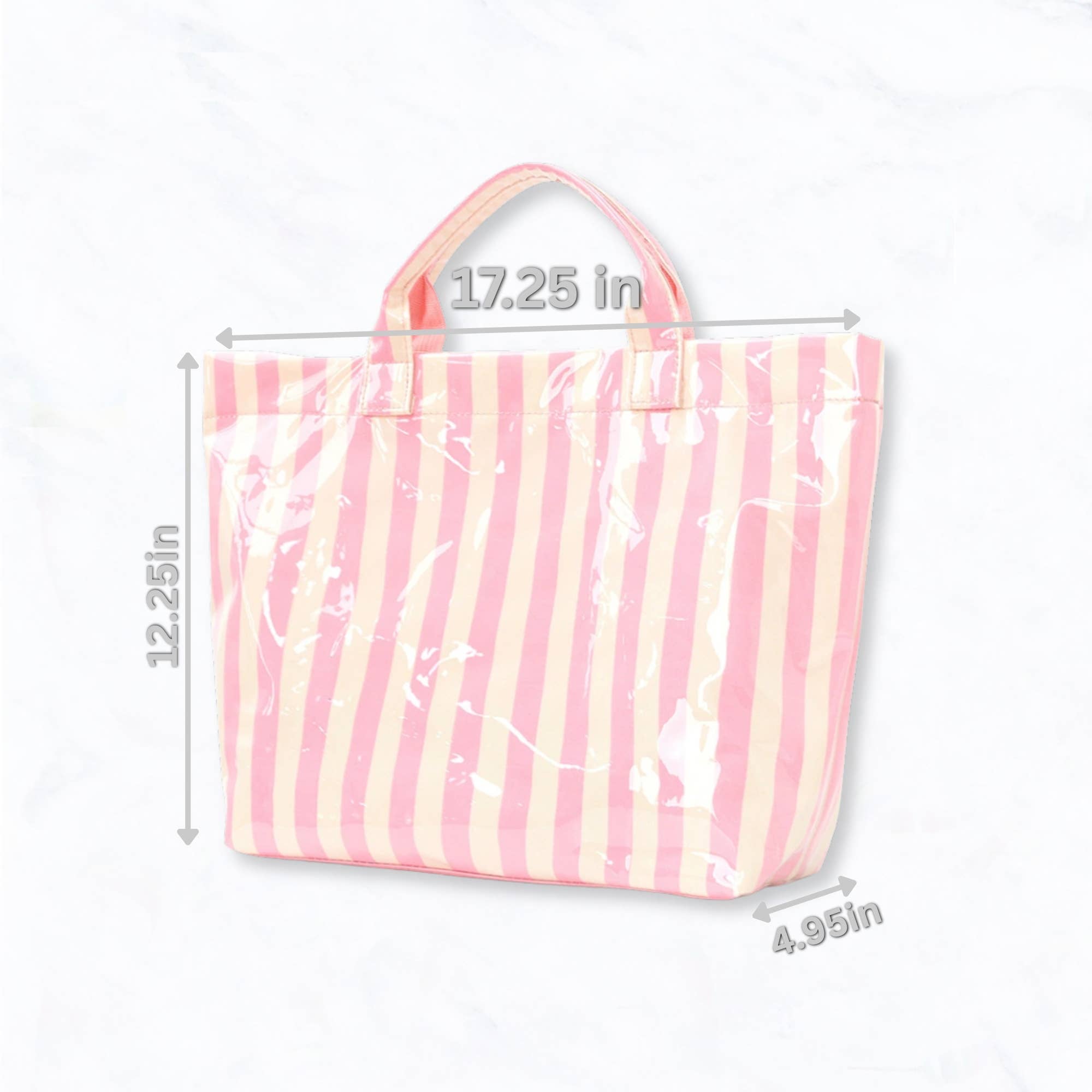 Waterproof Glossy Stripe Tote Bags