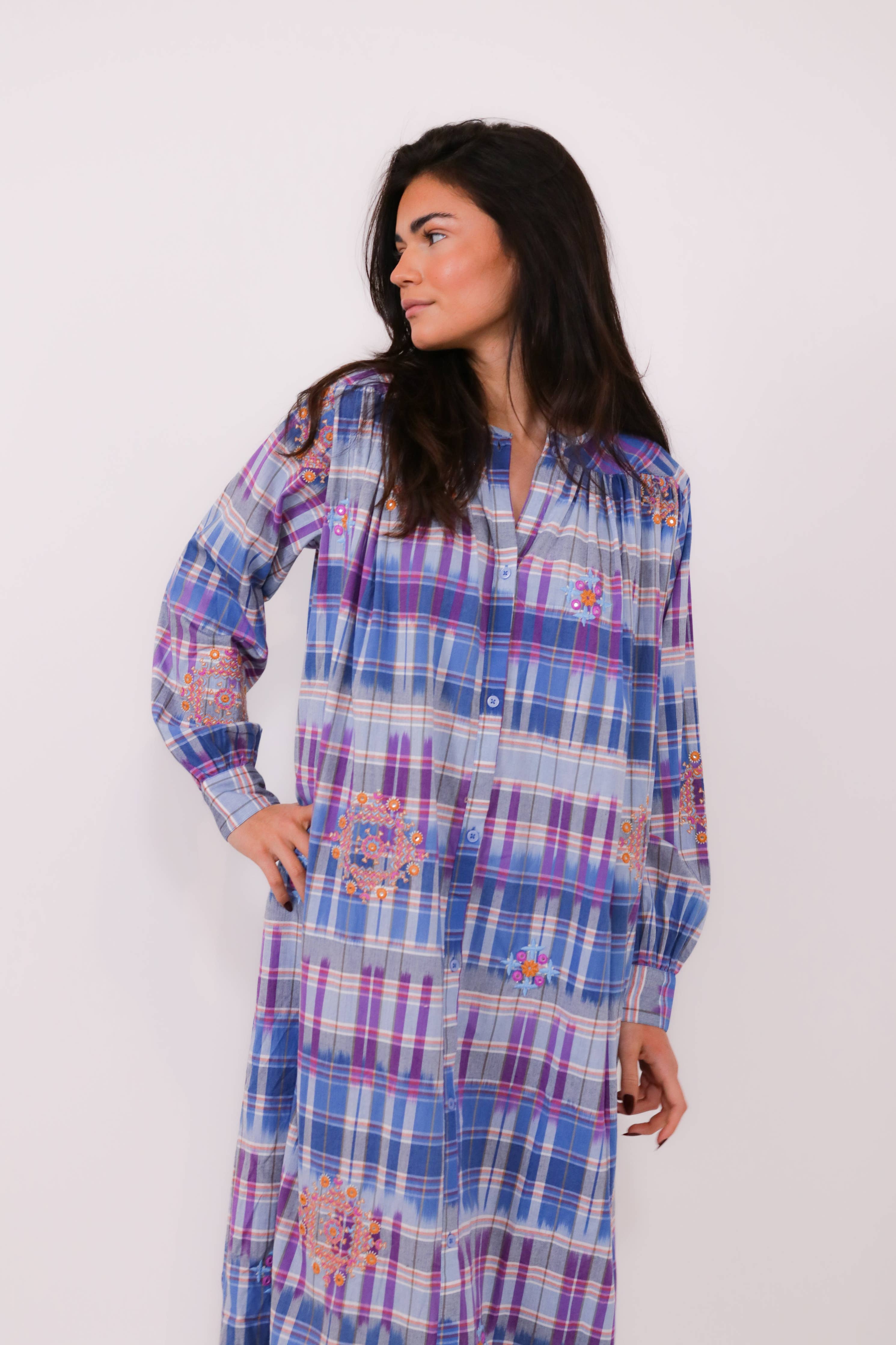 Silla Embroidered Maxi Dress