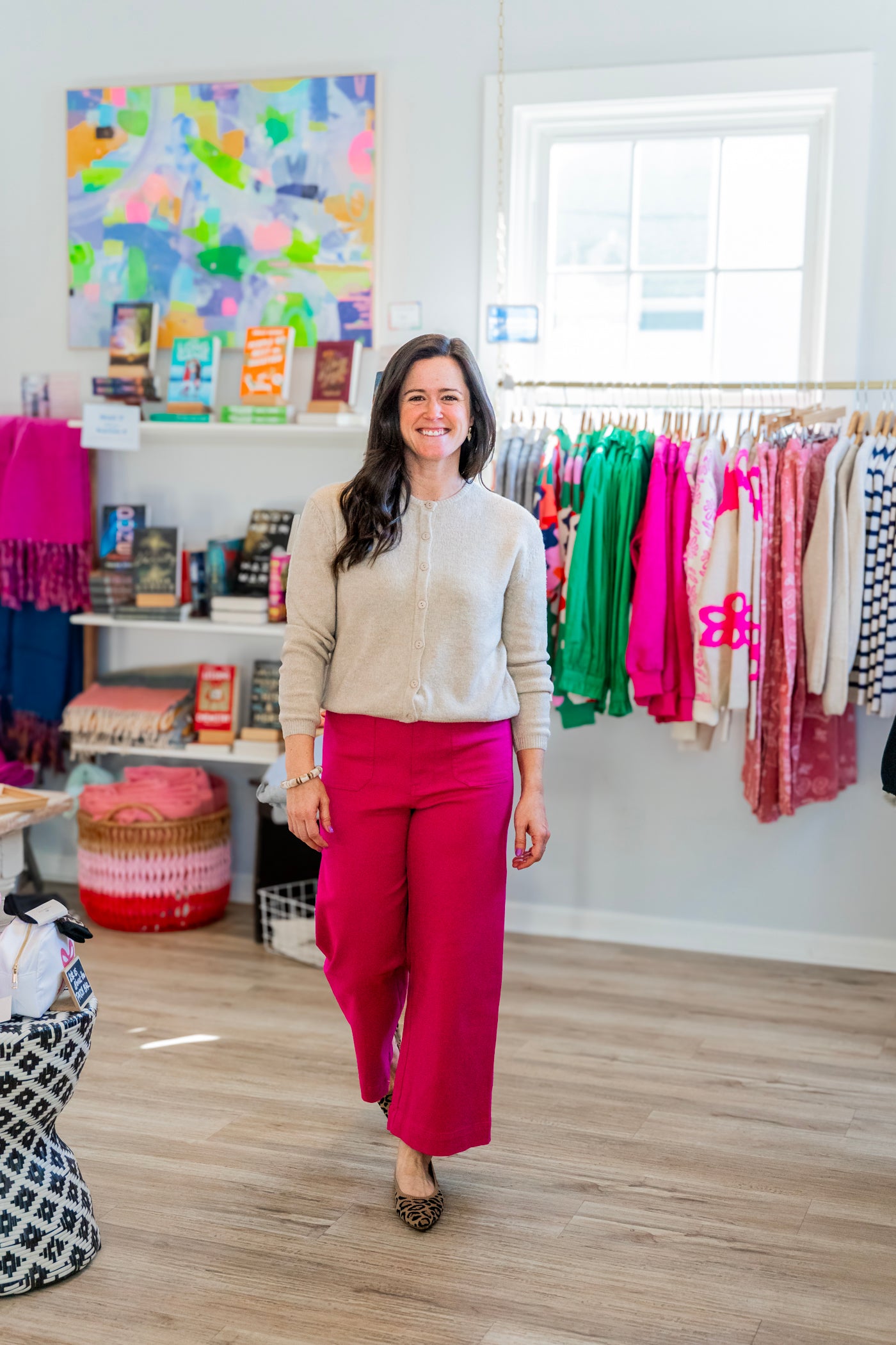 Fuchsia Wide Leg Pants