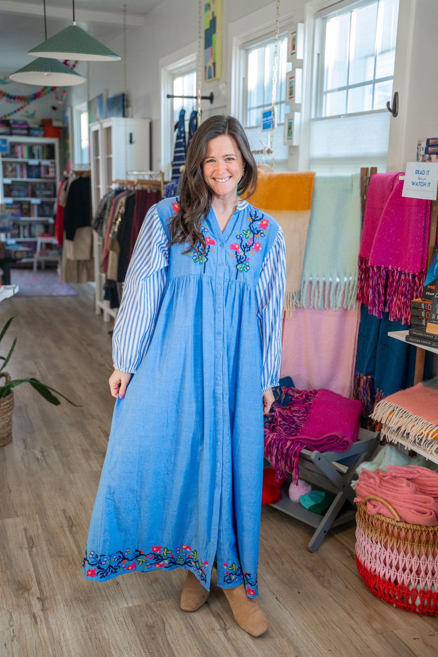 Hora Dress: Bleu