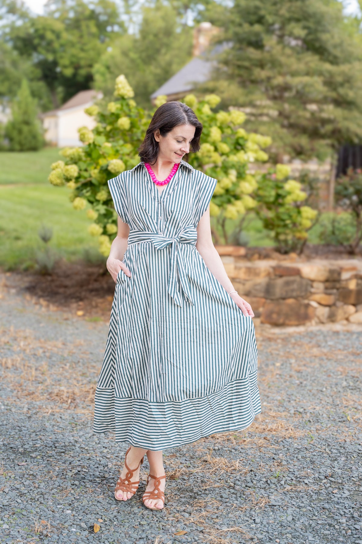 Sabrina Cap Sleeve Midi Dress
