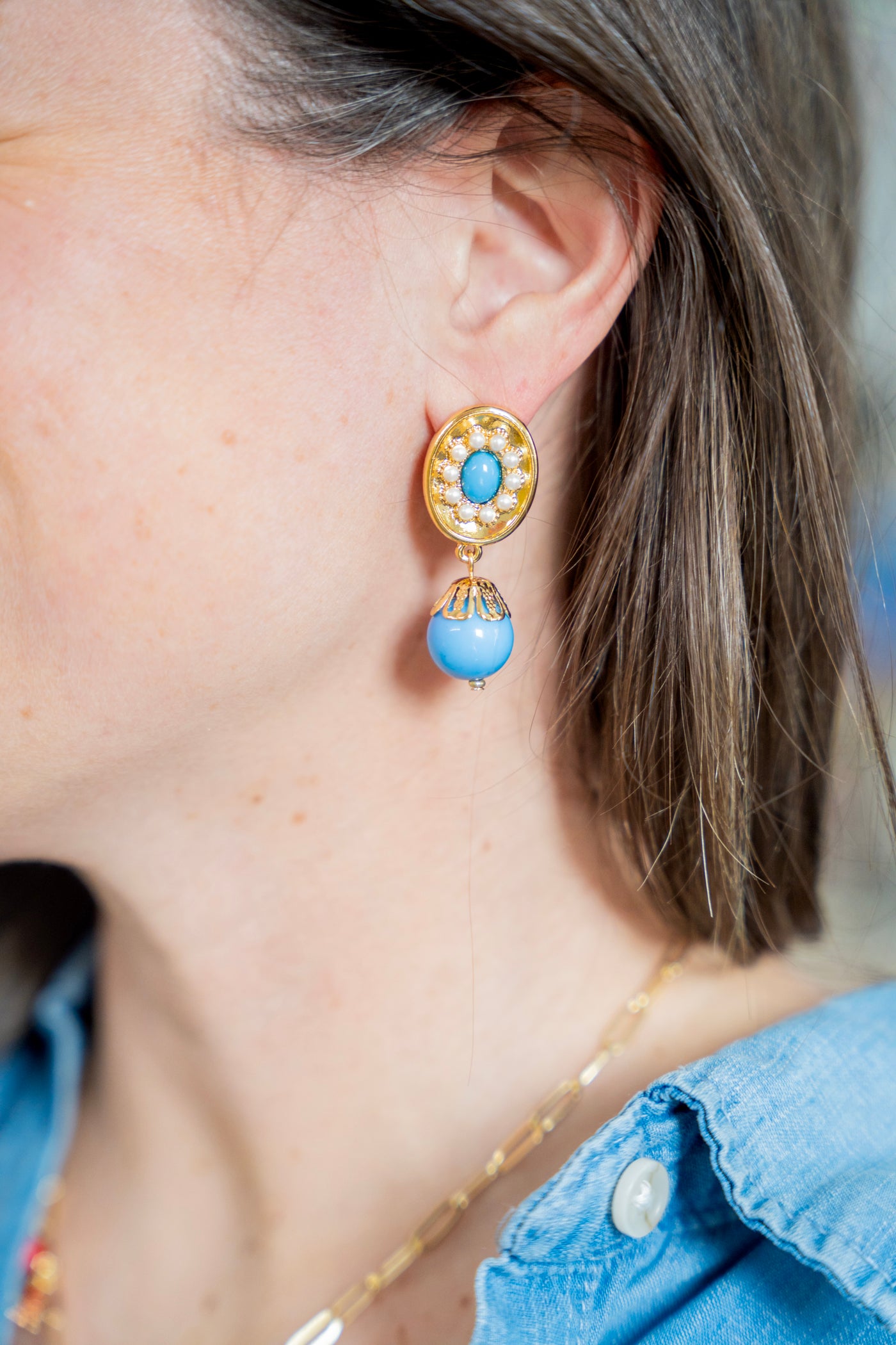 The Porcelain Drop Earring