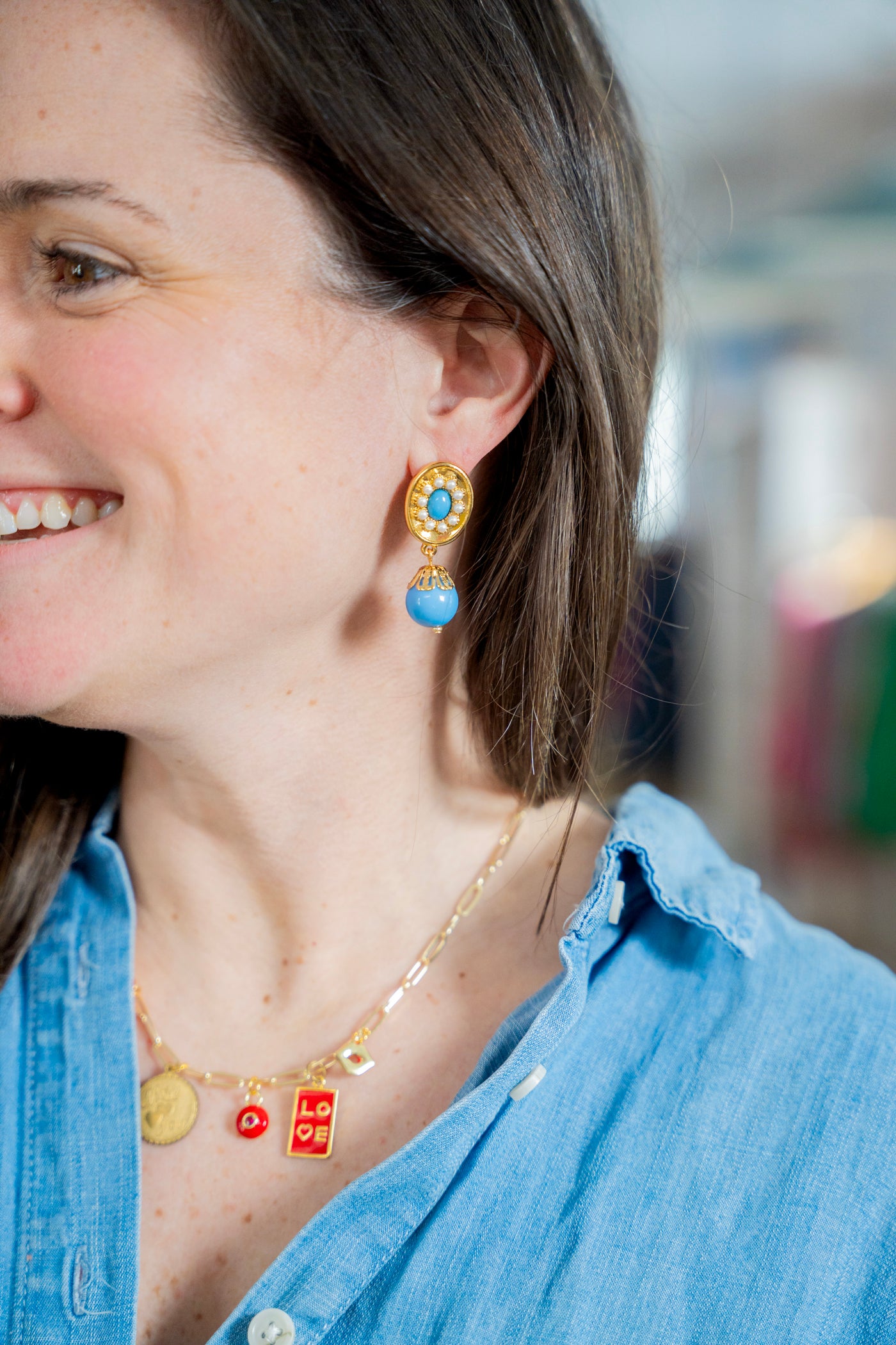 The Porcelain Drop Earring