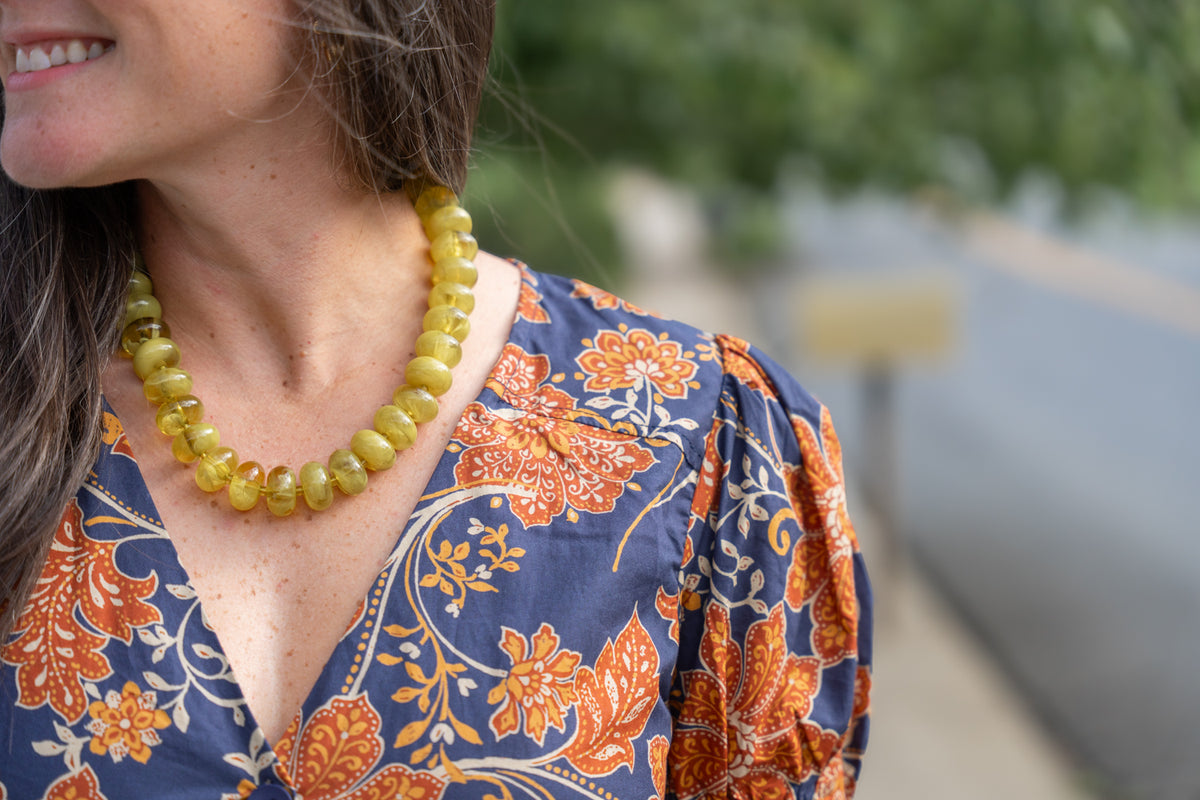 Chartreuse Rory Rondelle Necklace