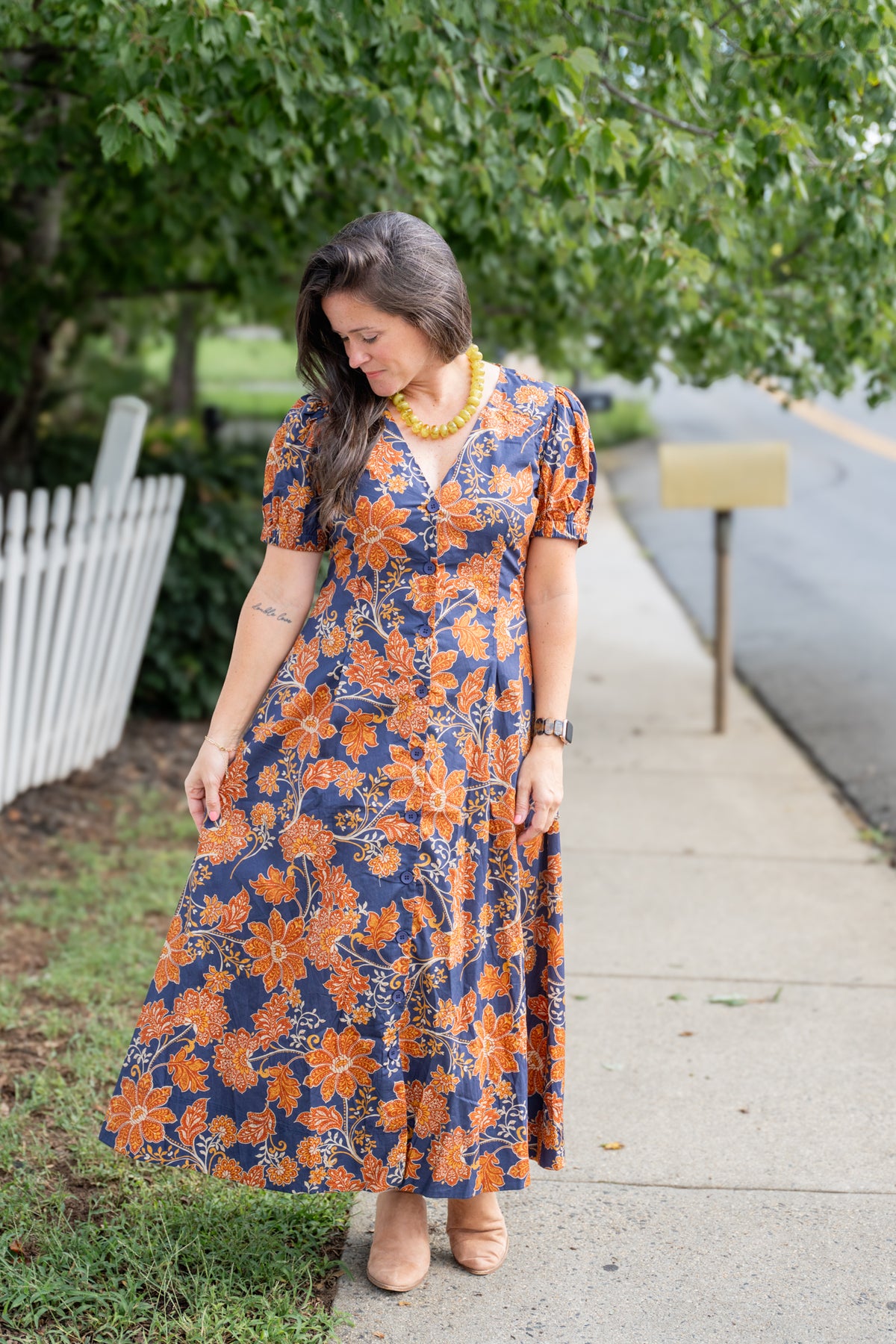 Hallie Floral V-Neck Maxi Dress