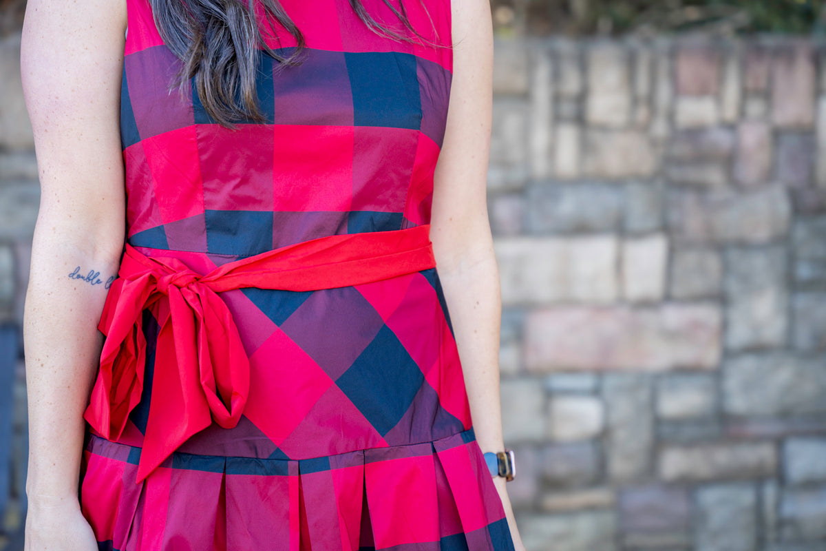 Holiday Check Party Dress