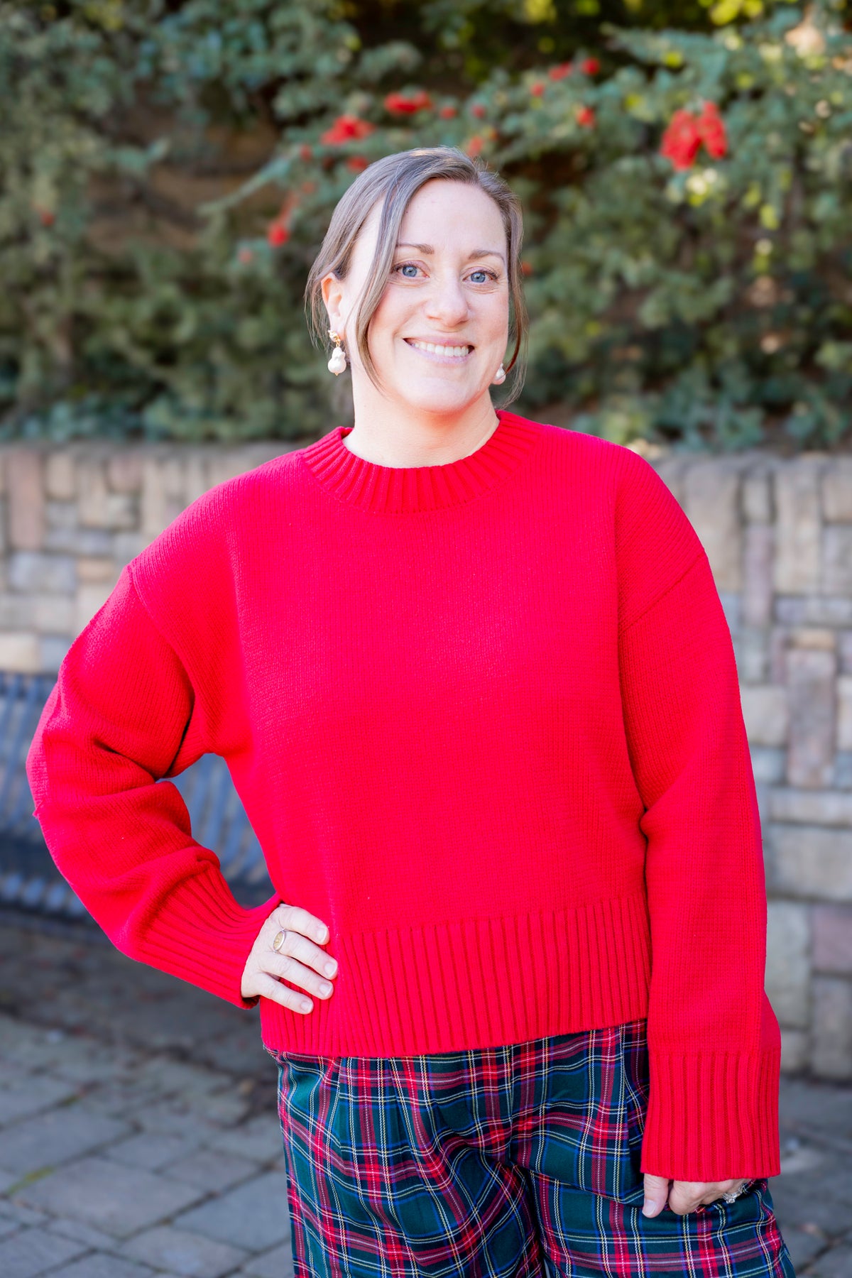 Tartan Wide Leg Pants