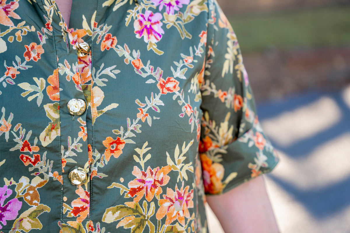 Lucia Olive Shirt Dress