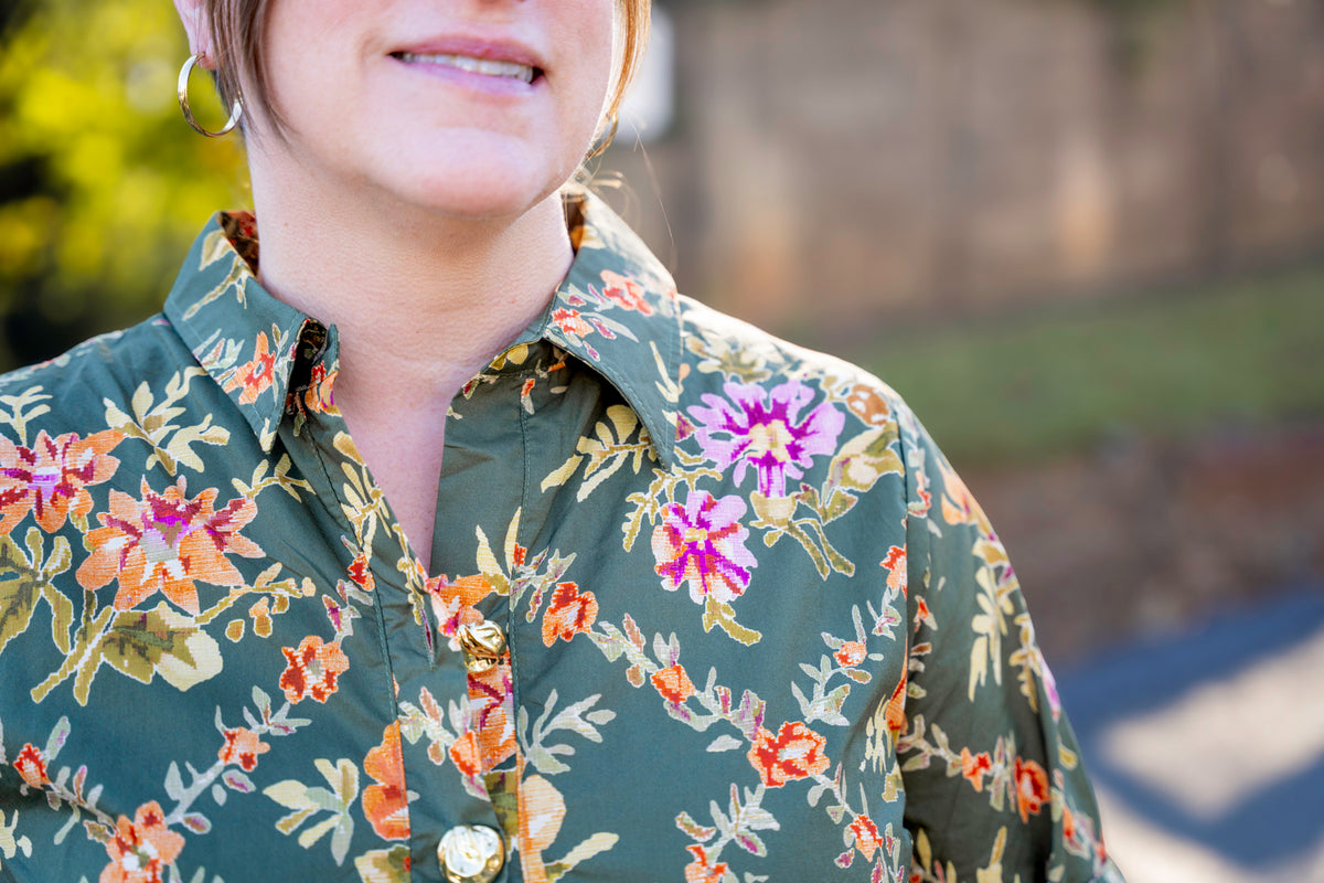 Lucia Olive Shirt Dress