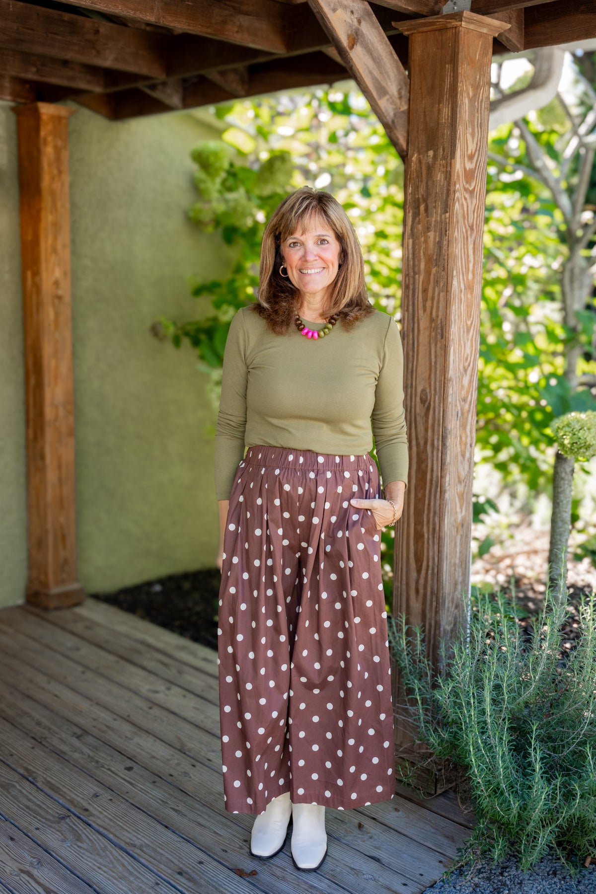 Wide Leg Polka Dot Pants