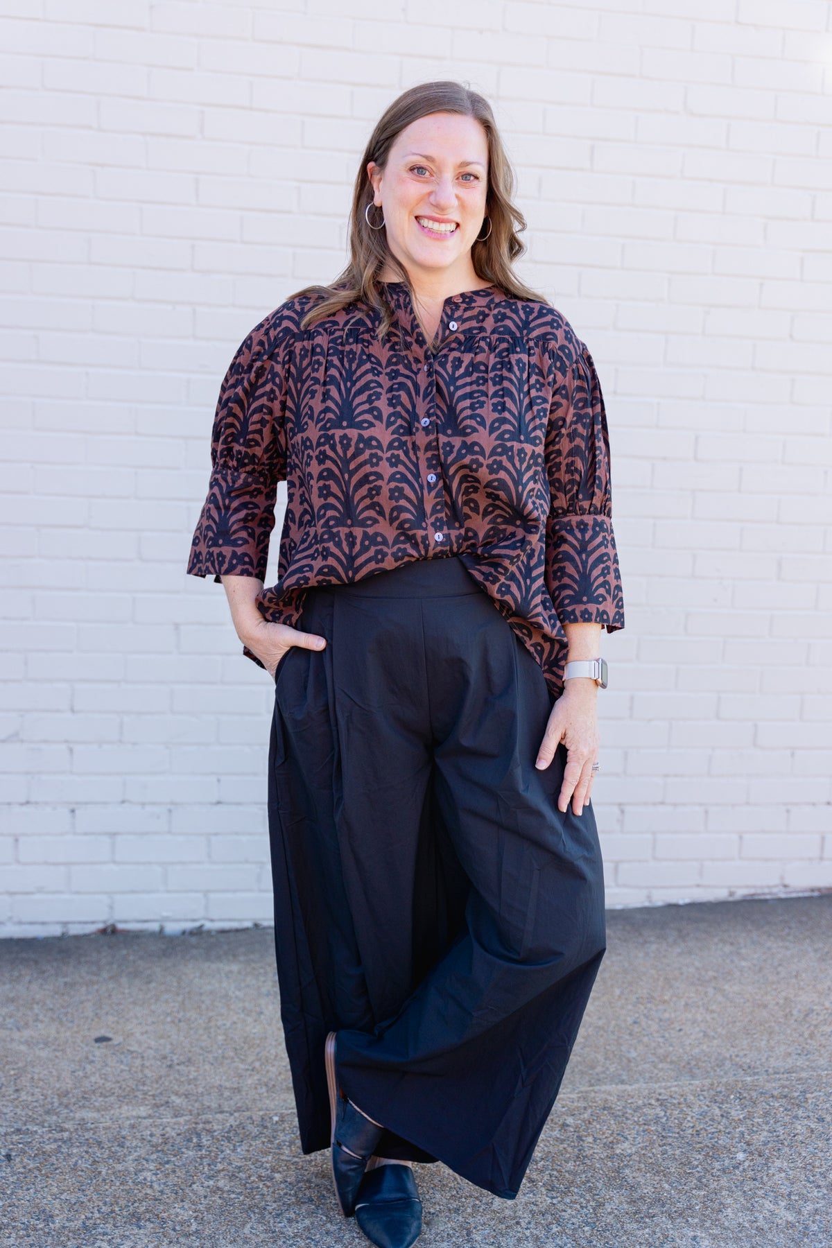 Block Print Poet Shirt
