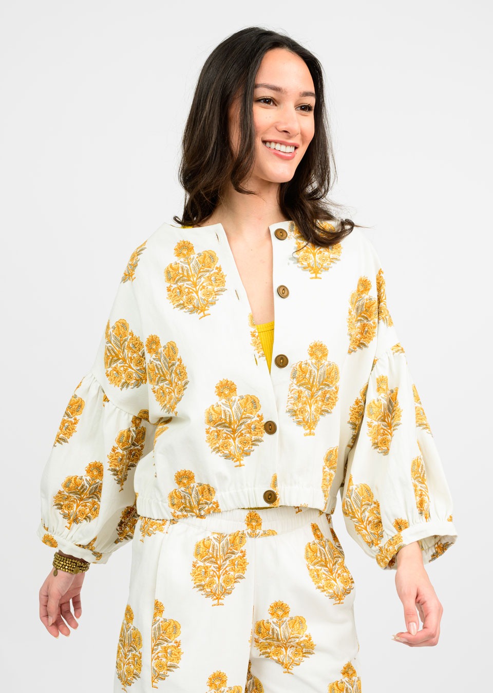 The Brynn Block Print Top