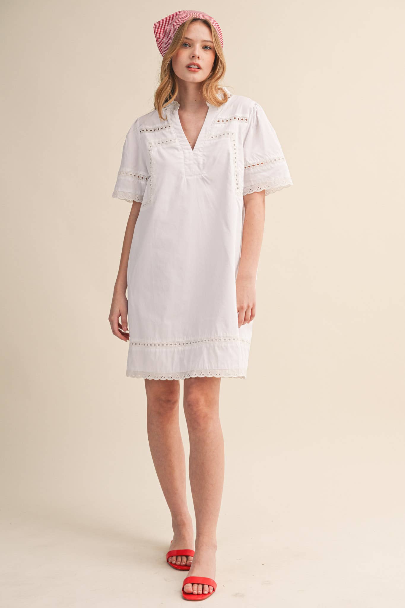 The Lace Trim Tunic Dress