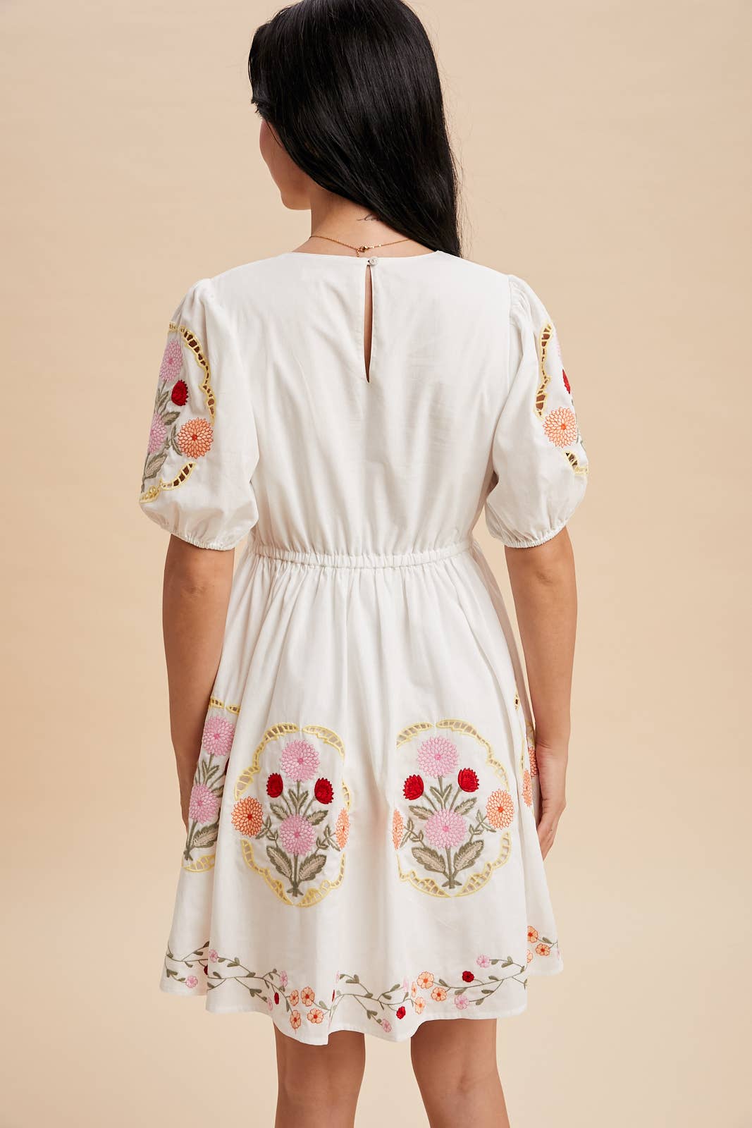 Emily Embroidered Mini Dress