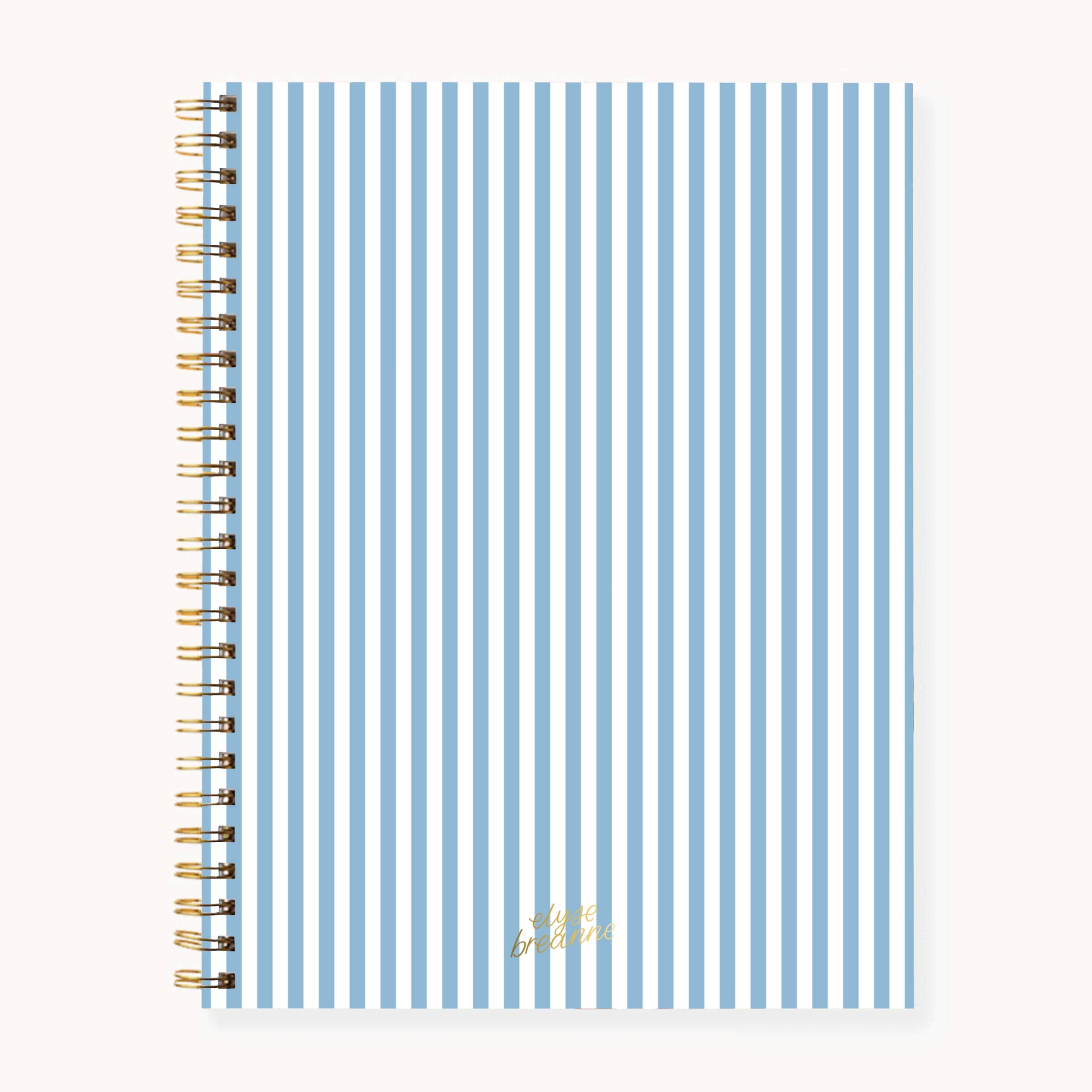 Blue Stripes Softcover Spiral Notebook