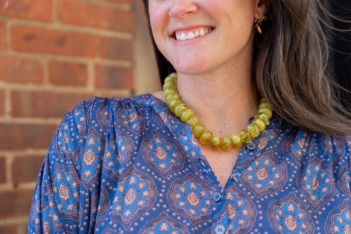 Tile Print Poet Blouse