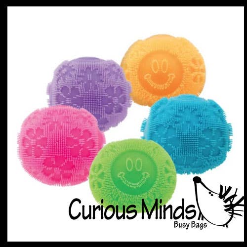 1 NeeDoh Fuzzball FLOWER POWER Soft Doh Filled Stretch Ball